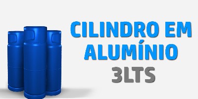 Cilindro em alumínio - 3 litros  